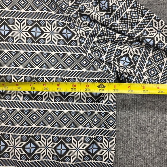 Good Good Golf Mens 2XL Quarter Zip Pullover Blue Black Snowflake Print - Picture 7 of 8